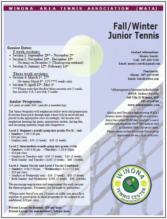 Junior Tennis Programs, Tennis Lessons for Kids